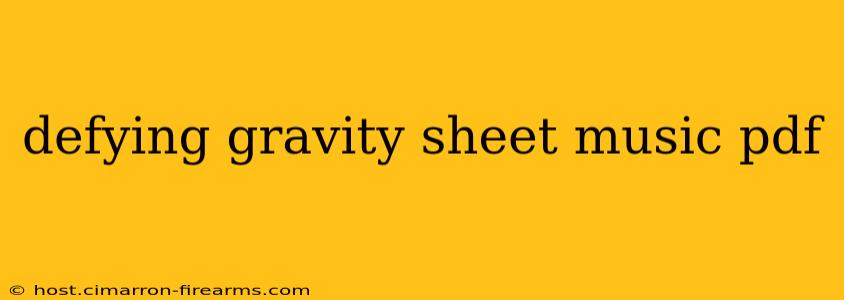 defying gravity sheet music pdf