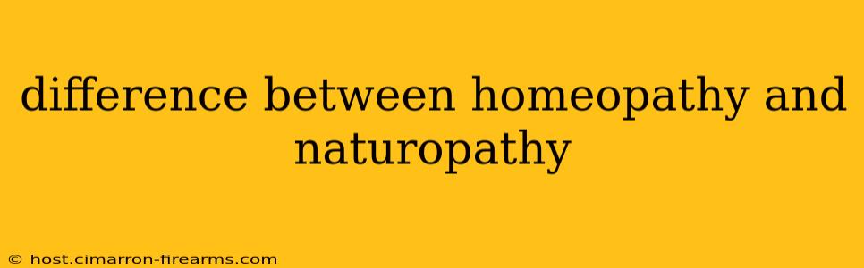 difference between homeopathy and naturopathy