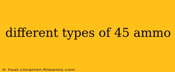 different types of 45 ammo