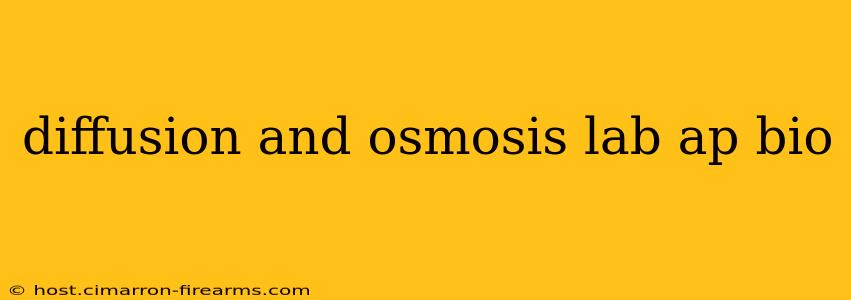 diffusion and osmosis lab ap bio