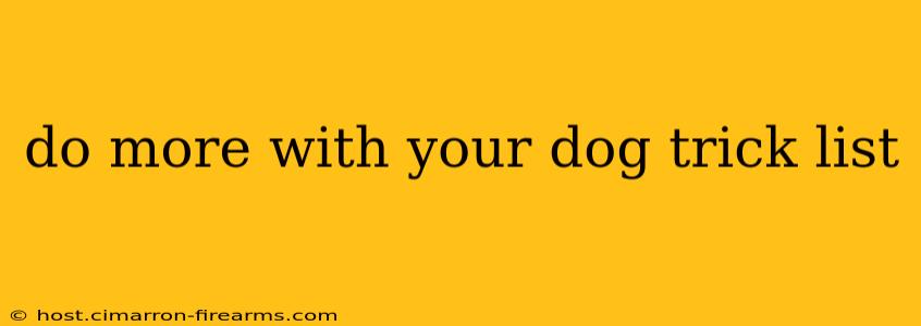 do more with your dog trick list