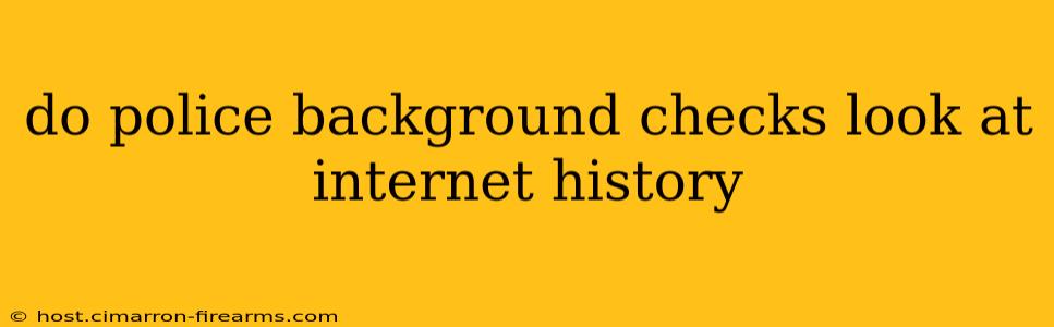 do police background checks look at internet history