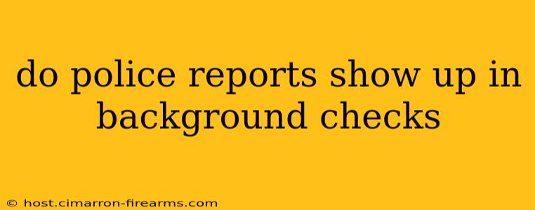 do police reports show up in background checks