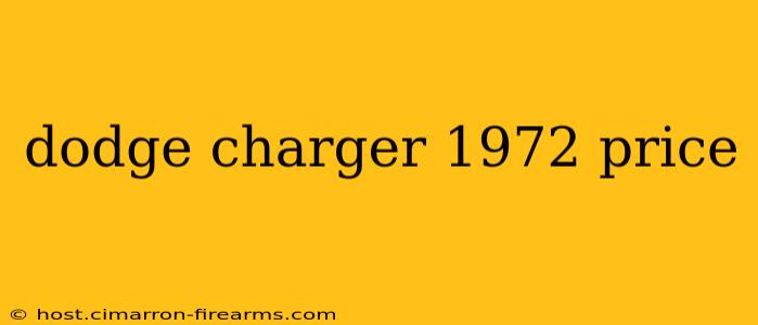 dodge charger 1972 price