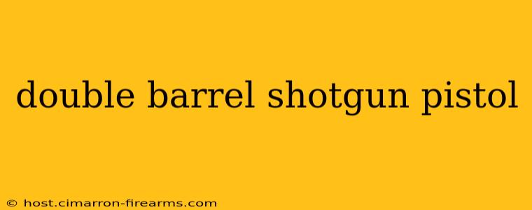 double barrel shotgun pistol