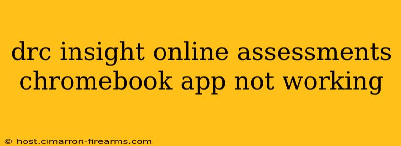 drc insight online assessments chromebook app not working