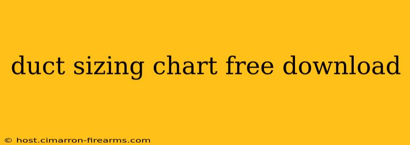 duct sizing chart free download