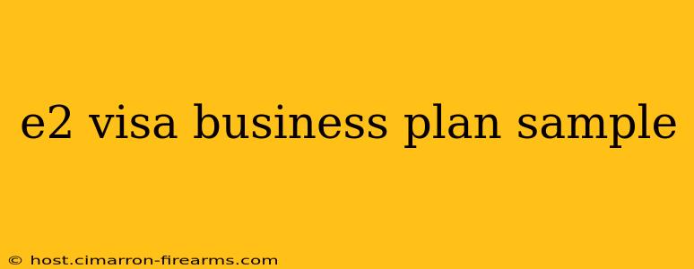 e2 visa business plan sample