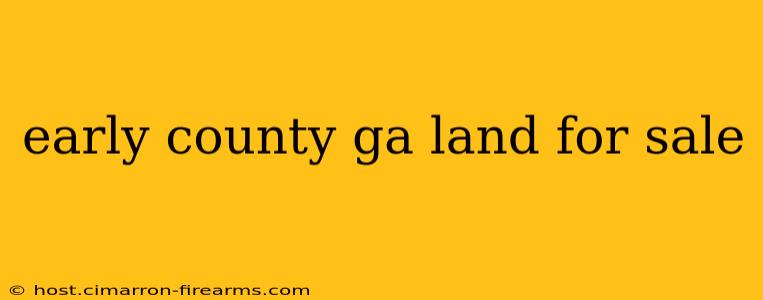 early county ga land for sale