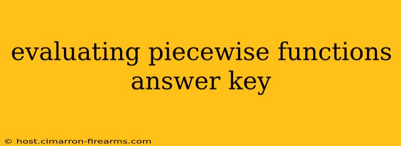 evaluating piecewise functions answer key