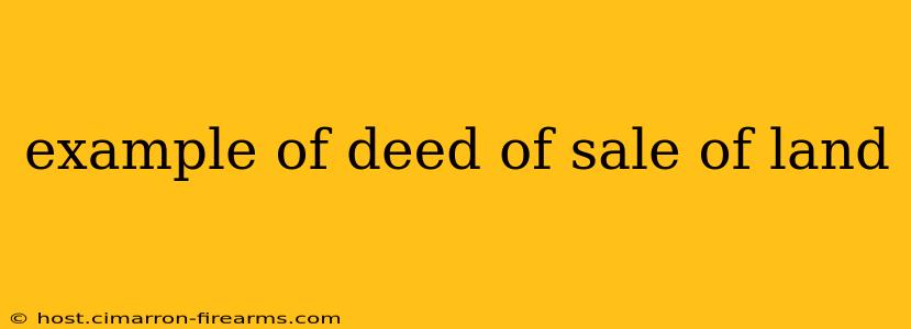 example of deed of sale of land