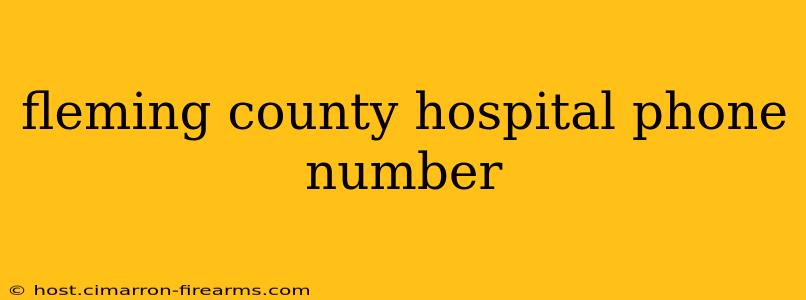 fleming county hospital phone number