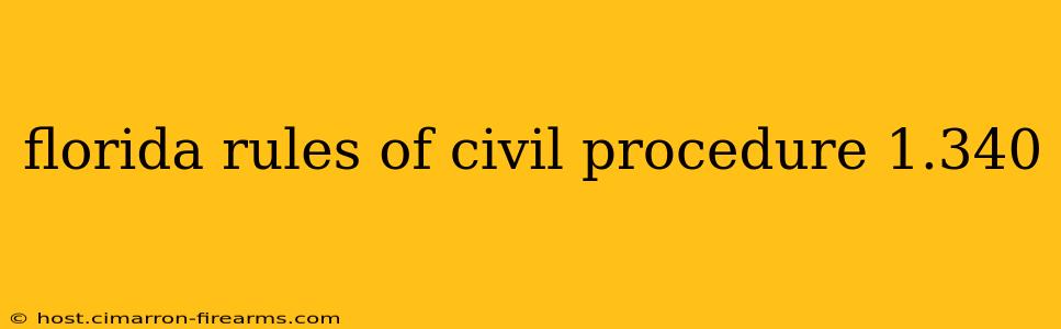 florida rules of civil procedure 1.340