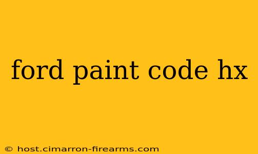 ford paint code hx