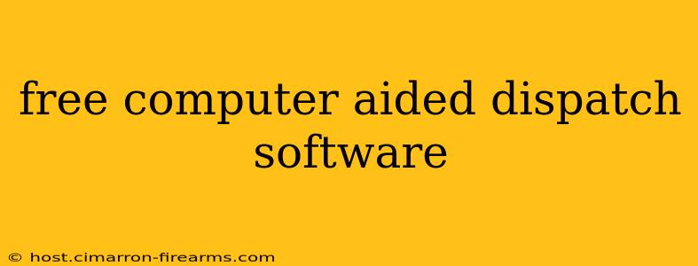 free computer aided dispatch software