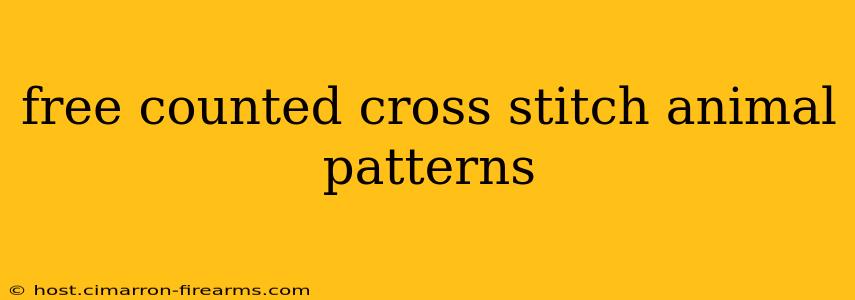 free counted cross stitch animal patterns