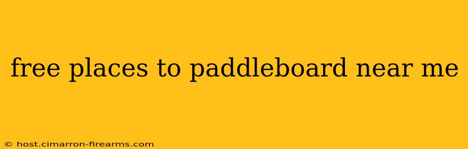 free places to paddleboard near me