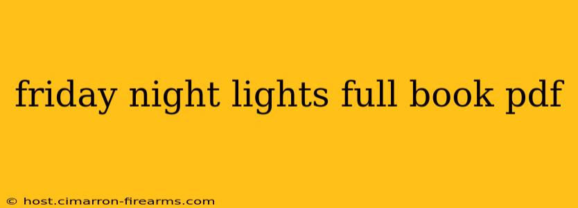 friday night lights full book pdf