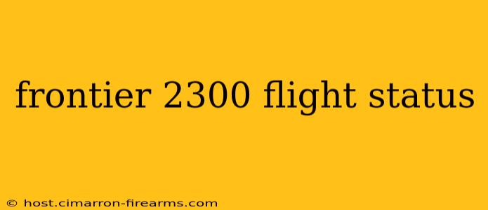 frontier 2300 flight status