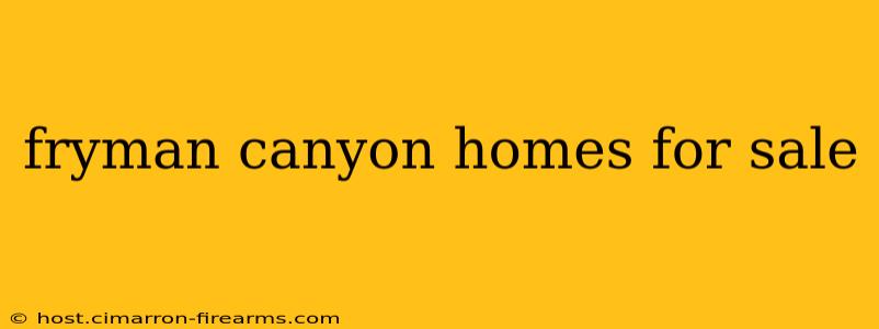 fryman canyon homes for sale