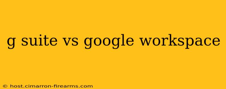 g suite vs google workspace