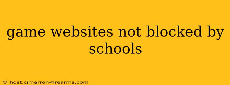 game websites not blocked by schools