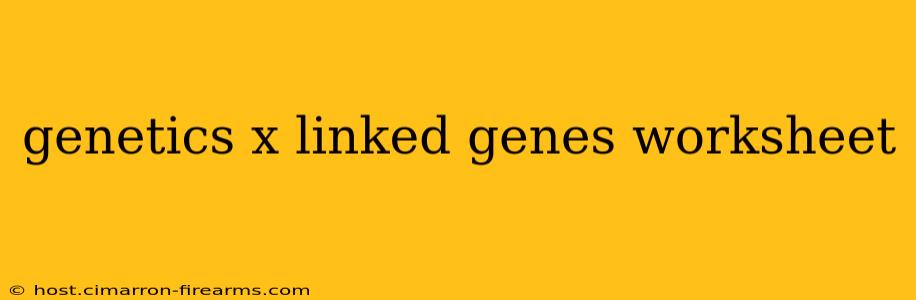 genetics x linked genes worksheet