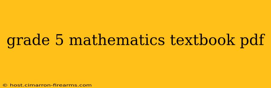 grade 5 mathematics textbook pdf