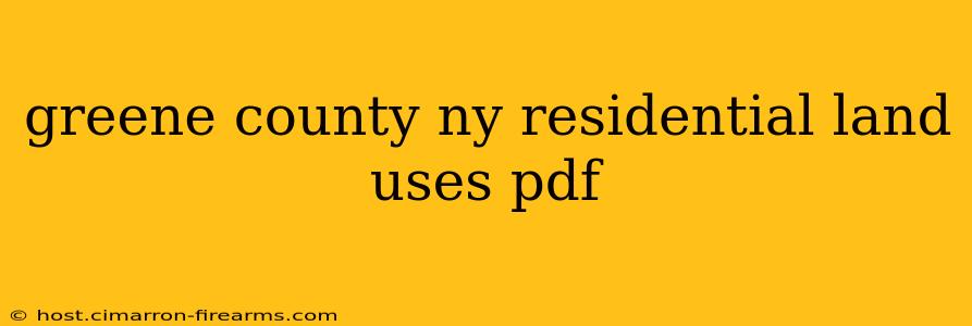 greene county ny residential land uses pdf