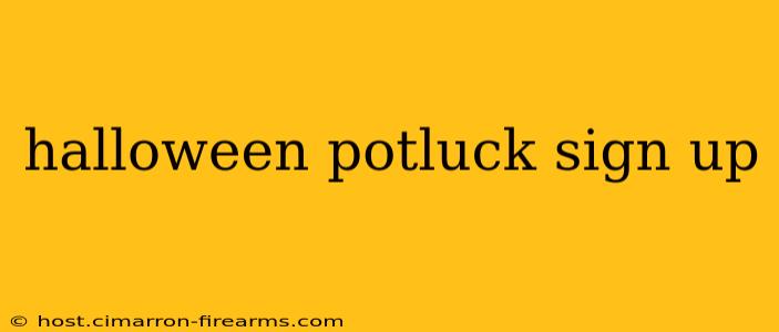 halloween potluck sign up