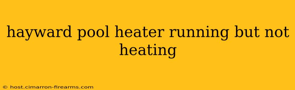 hayward pool heater running but not heating