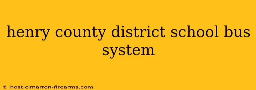 henry county district school bus system