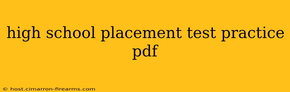 high school placement test practice pdf