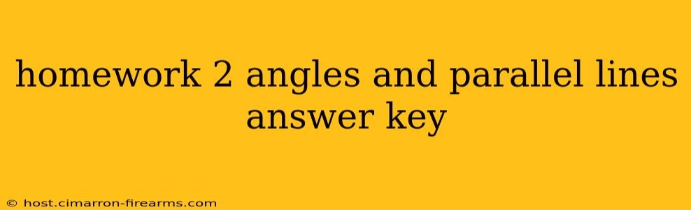 homework 2 angles and parallel lines answer key