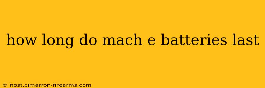 how long do mach e batteries last