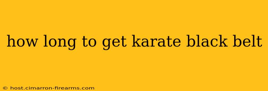 how long to get karate black belt