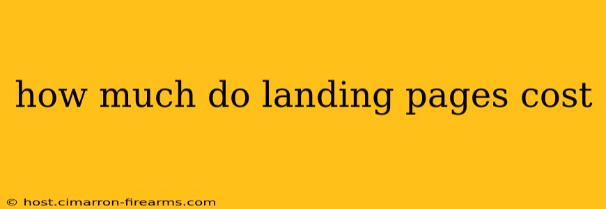 how much do landing pages cost