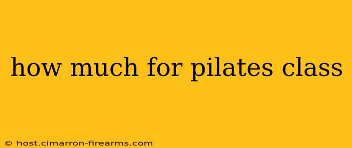 how much for pilates class