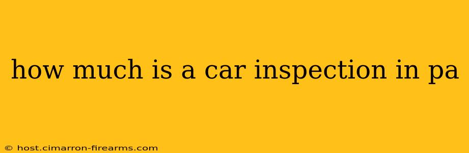 how much is a car inspection in pa