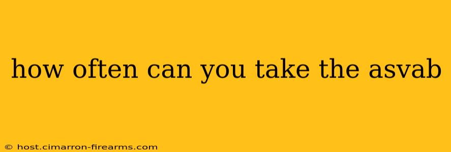 how often can you take the asvab