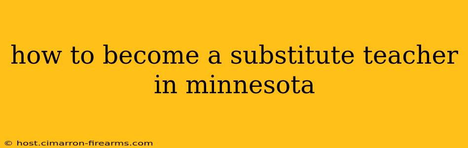 how to become a substitute teacher in minnesota