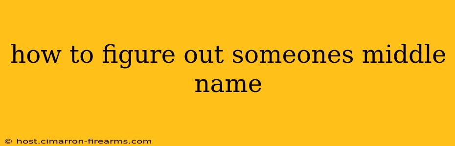 how to figure out someones middle name