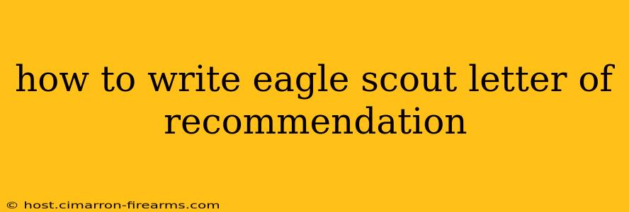 how to write eagle scout letter of recommendation