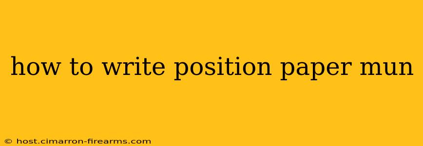 how to write position paper mun