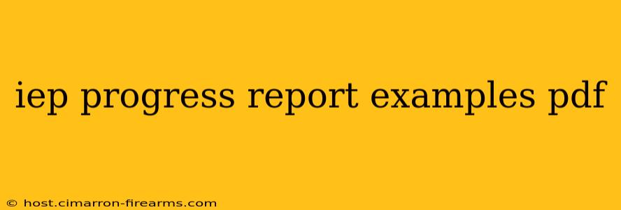 iep progress report examples pdf