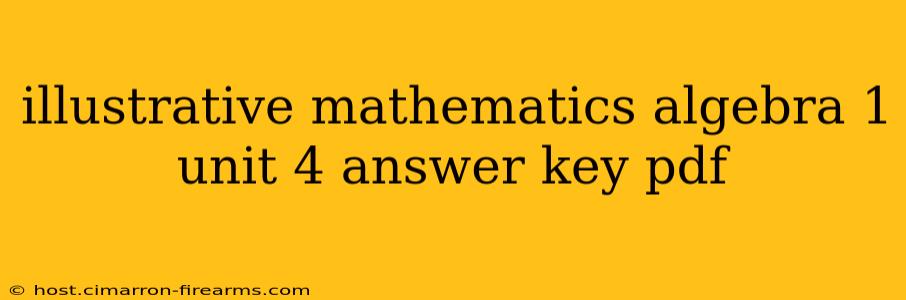 illustrative mathematics algebra 1 unit 4 answer key pdf