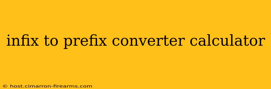 infix to prefix converter calculator