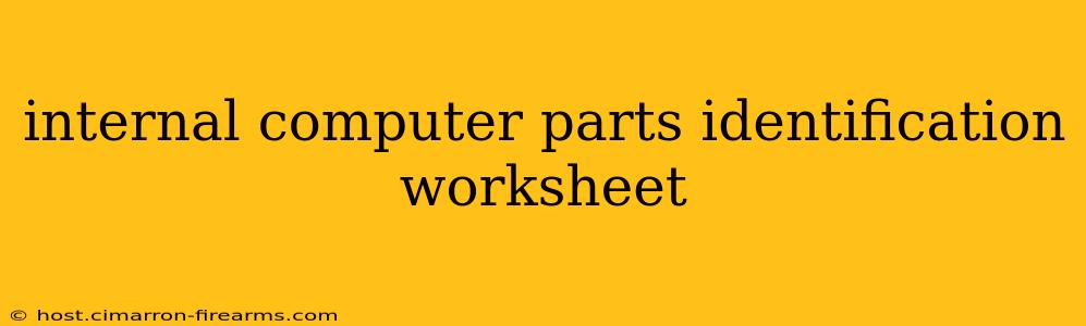 internal computer parts identification worksheet