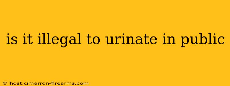 is it illegal to urinate in public