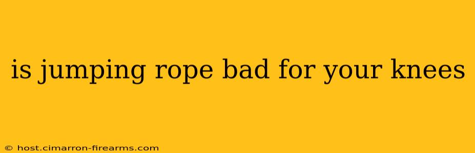 is jumping rope bad for your knees